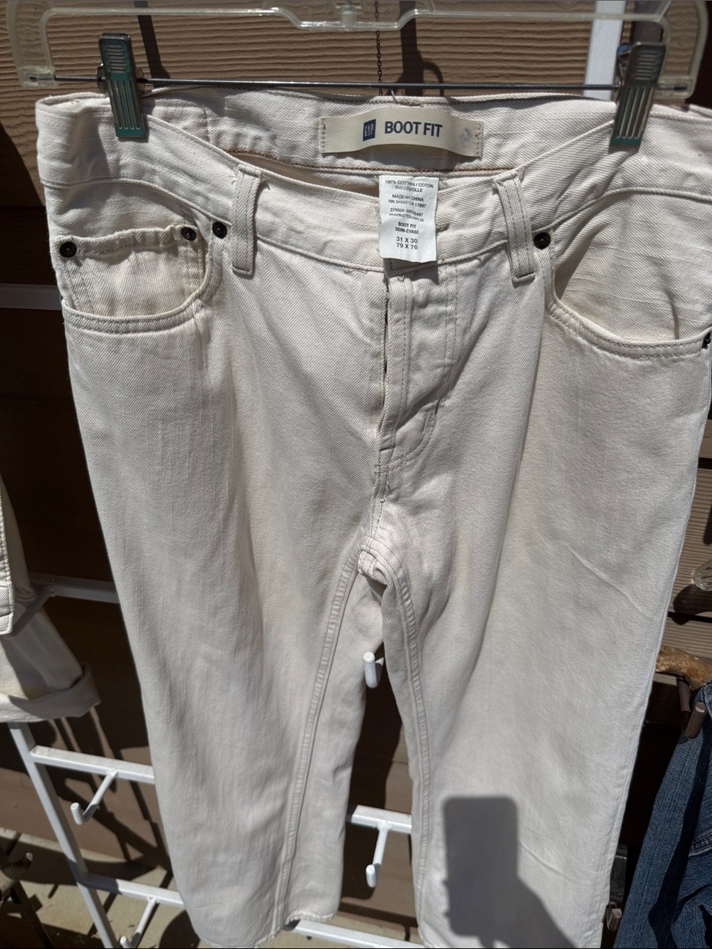 Gap bootcut New 100 cotton unisex button fly 31x30 perfect year color neutral